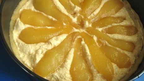 тарт с франжипаном и карамелизованной грушей