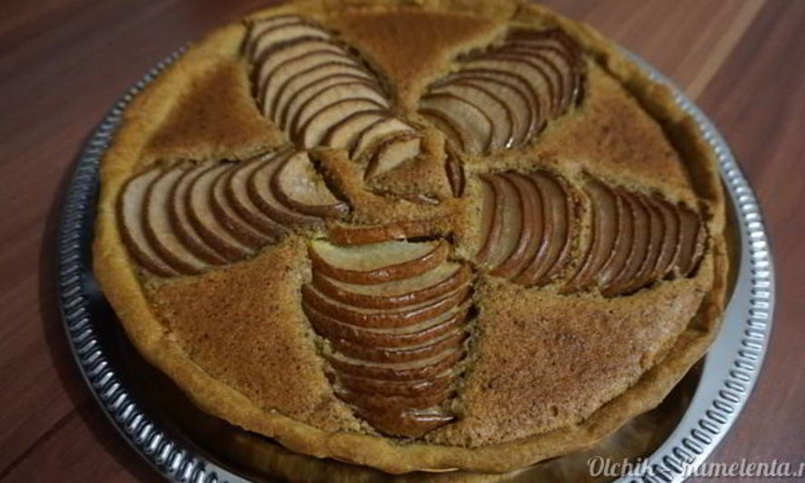 Рецепт тарт с грушами и миндалем