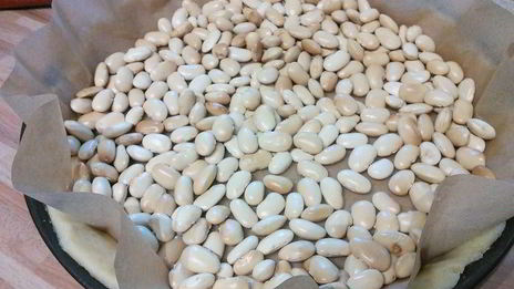 тарт с ревенем и сливочным кремом