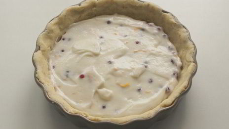 тарт с рикоттой и брусникой