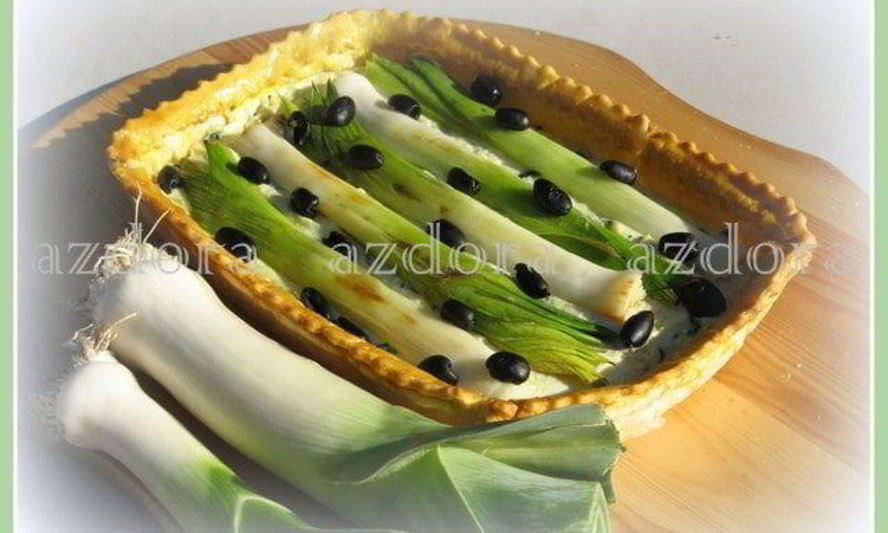 Рецепт тарт с цукини и молодым пореем