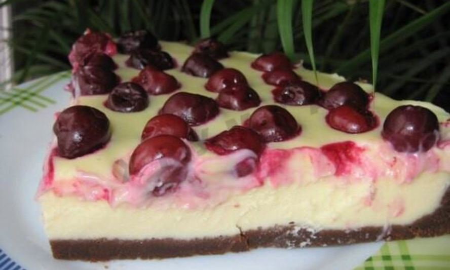 Рецепт тарт с творогом и вишней