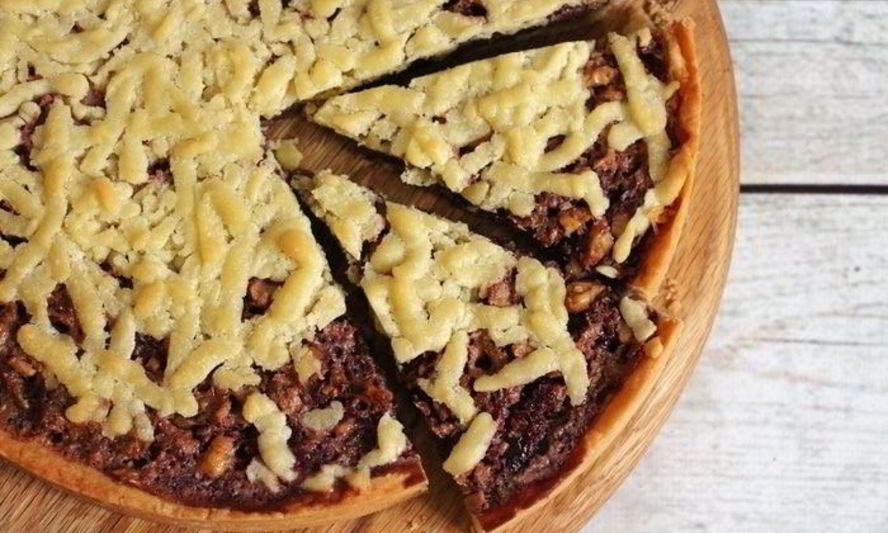 Рецепт тарт с вишней и грецкими орехами