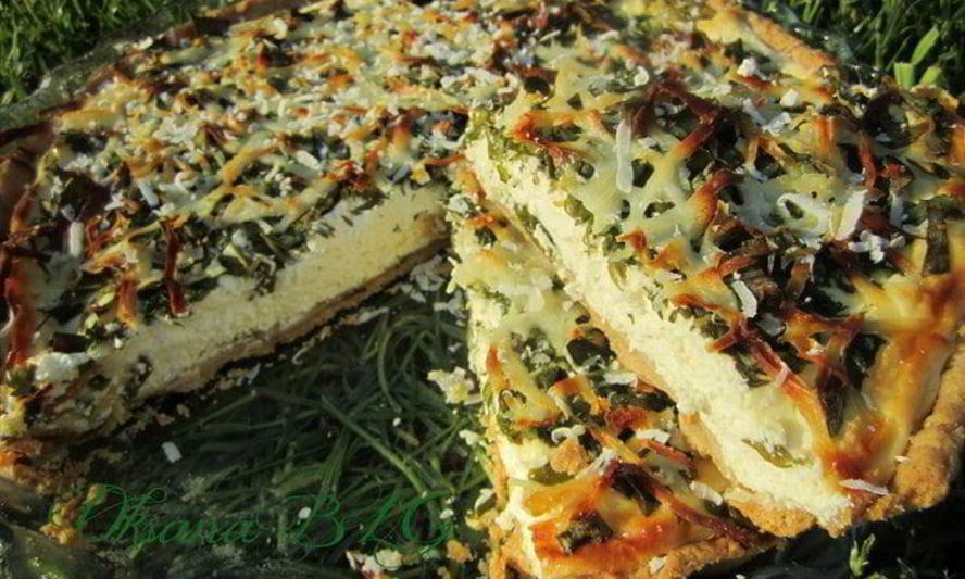 Рецепт тарт творожный с зеленью