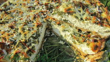 тарт творожный с зеленью