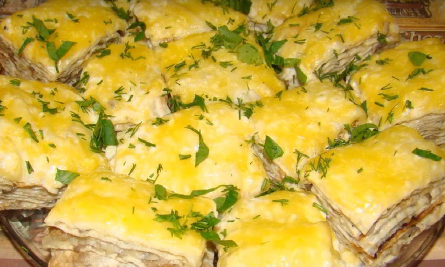 Рецепт тартинки из лаваша