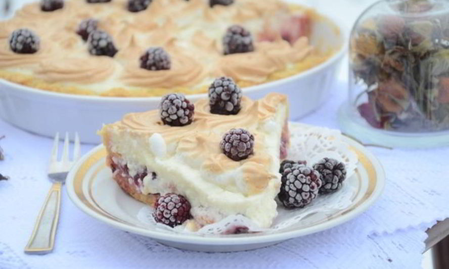 Рецепт творожный тарт с персиками