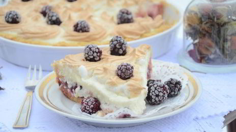 творожный тарт с персиками