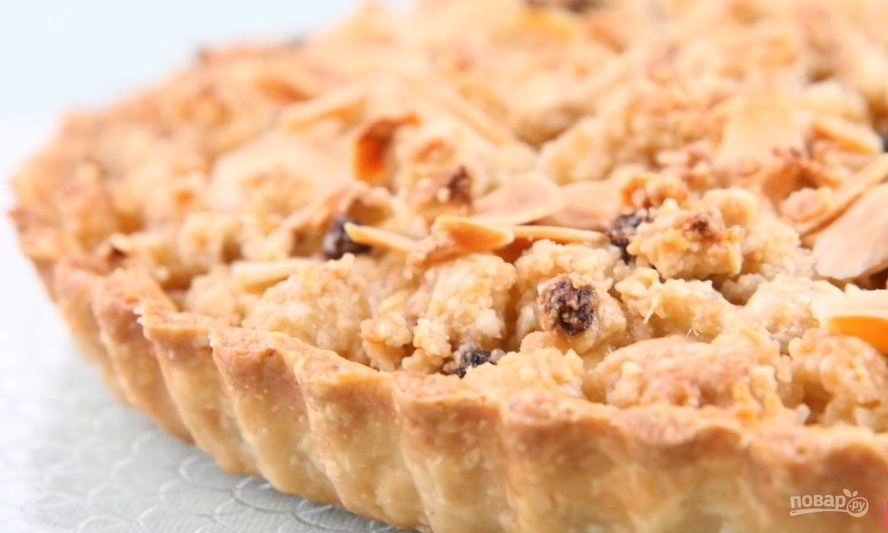Рецепт яблочный тарт с миндалем