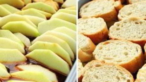 французские тосты с яблоками и виски