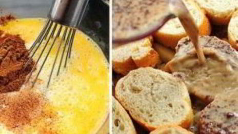 французские тосты с яблоками и виски