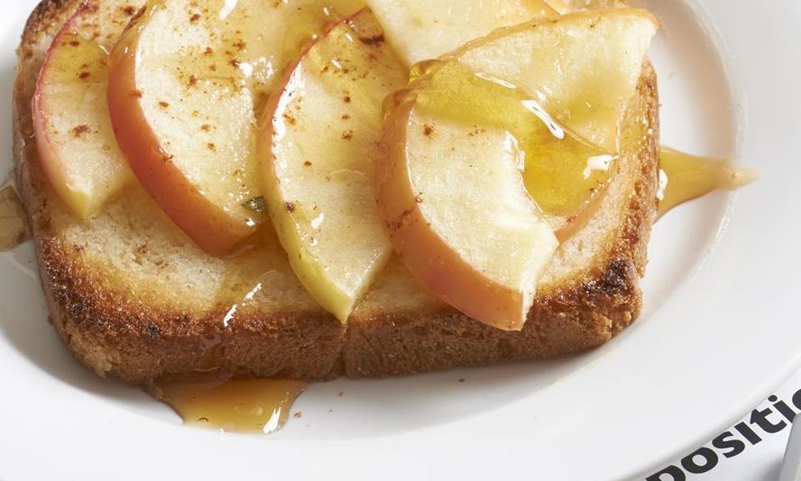 Рецепт хлебные тосты с яблоками