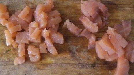 тосты с творожно-лососевой начинкой