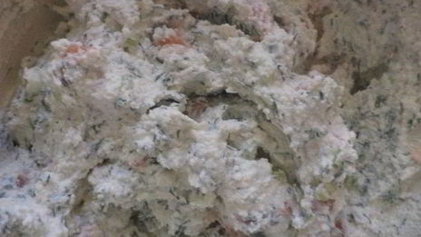 тосты с творожно-лососевой начинкой