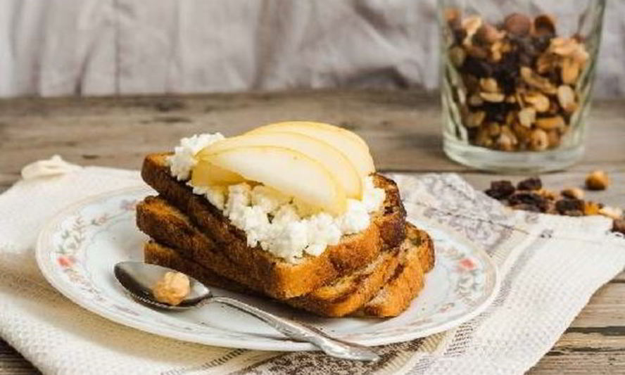 Рецепт яблочно-творожные тосты