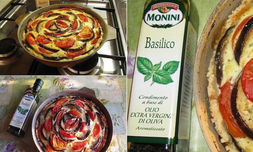 Рецепт творожный киш с баклажанами и томатами