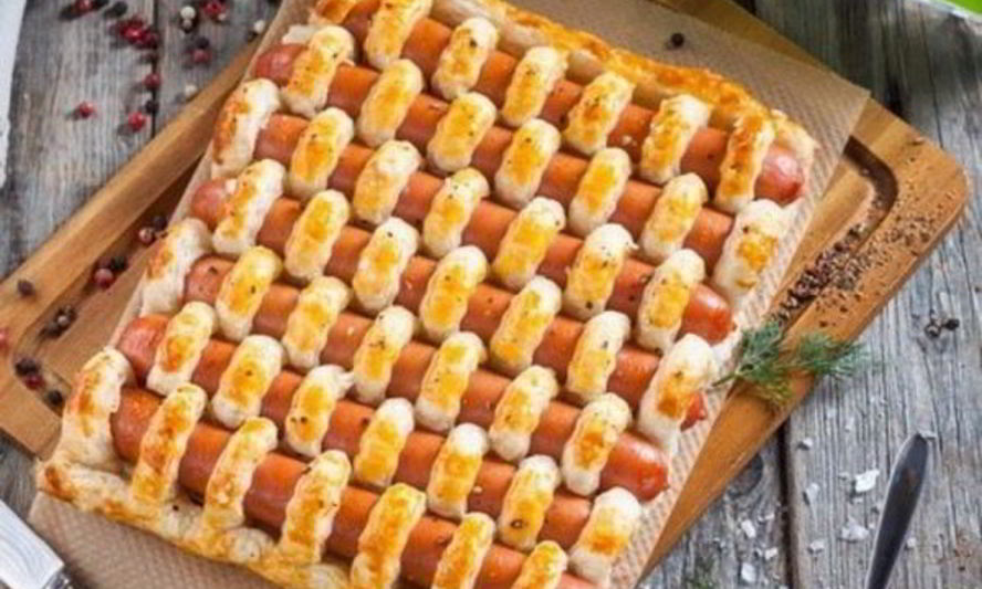 Рецепт венские сосиски в слоеном тесте