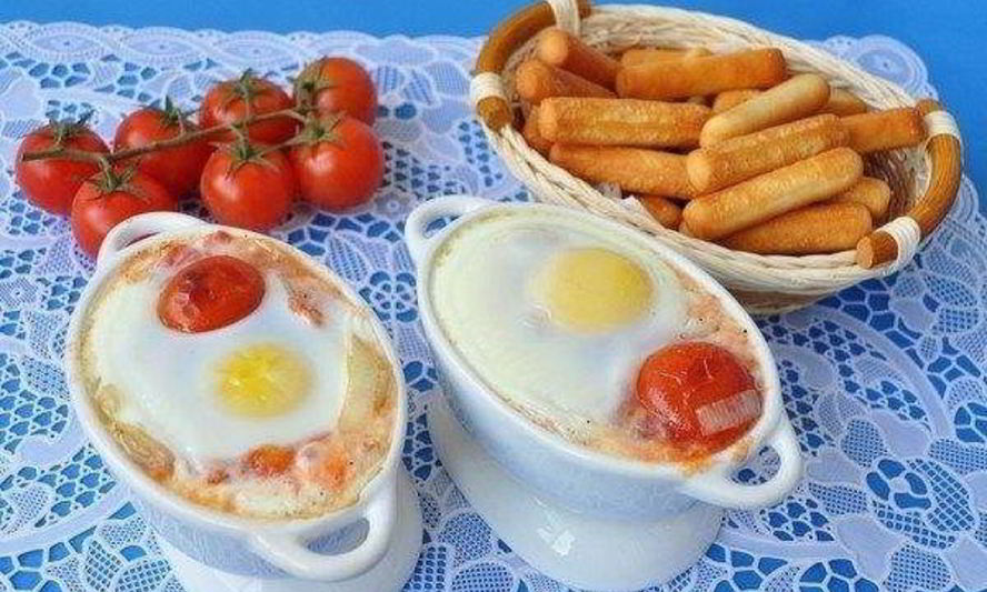 Рецепт глазунья с перцем и помидорами пелати