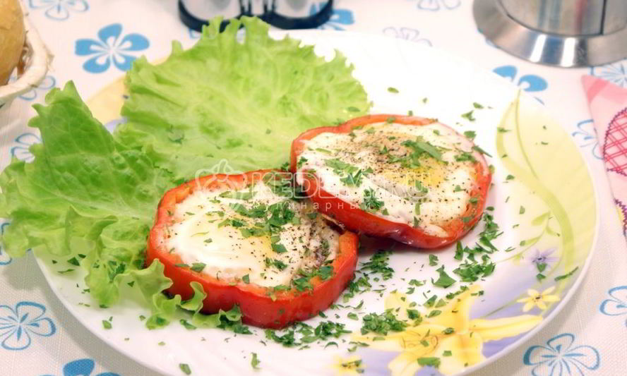 Рецепт глазунья в перце