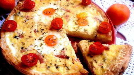 глазунья в съедобной сковородке