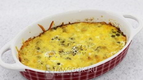 яичница с беконом и сыром