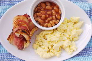 Яичница с фасолью