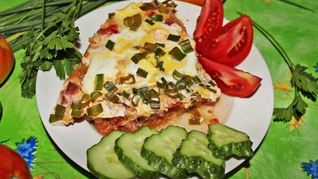 Яичница с кабачками