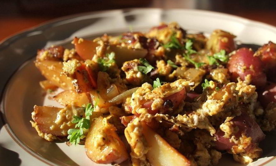 Рецепт яичница с картошкой