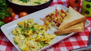 Яичница с сыром