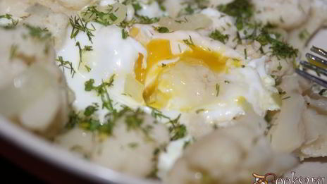 яичница с цветной капустой и пармезаном