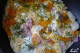 Яичница с ветчиной и сыром