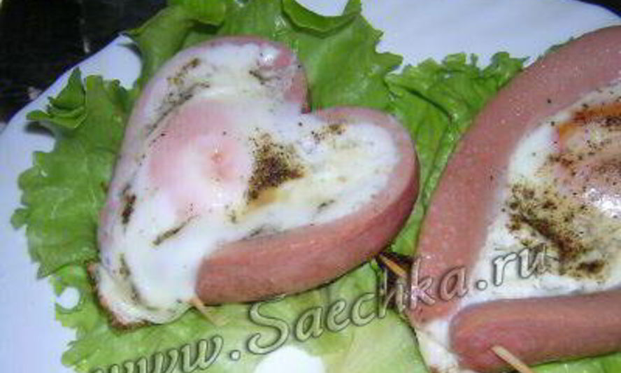 Рецепт яичница сердечко