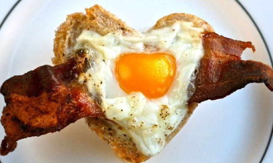 Рецепт яичница сердце