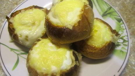 яичница в булочке