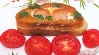 Яичница в хлебе