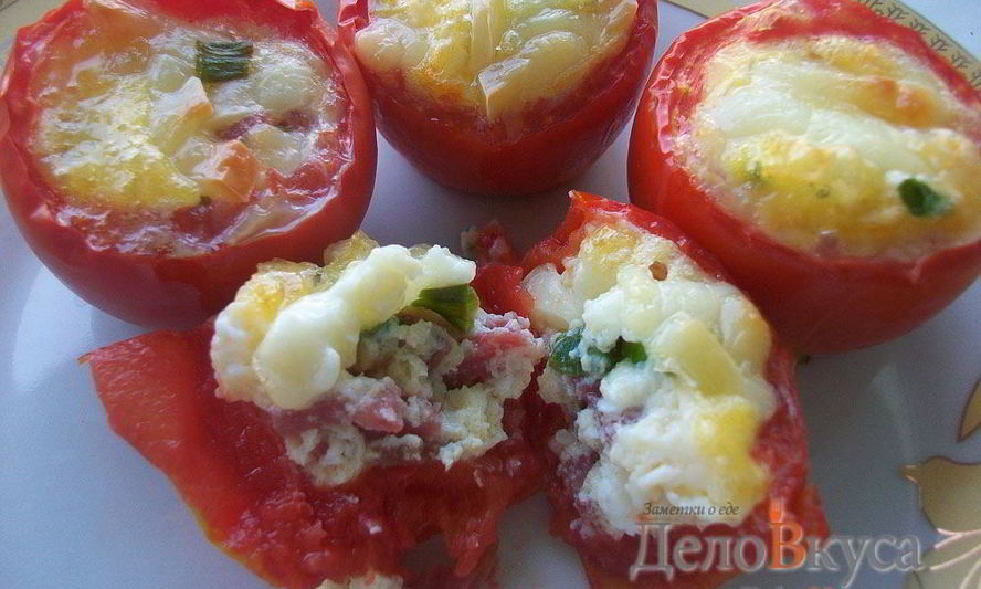 Рецепт яичница в томатах в духовке