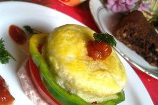 Запеченная яичница на завтрак