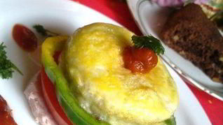 Запеченная яичница на завтрак