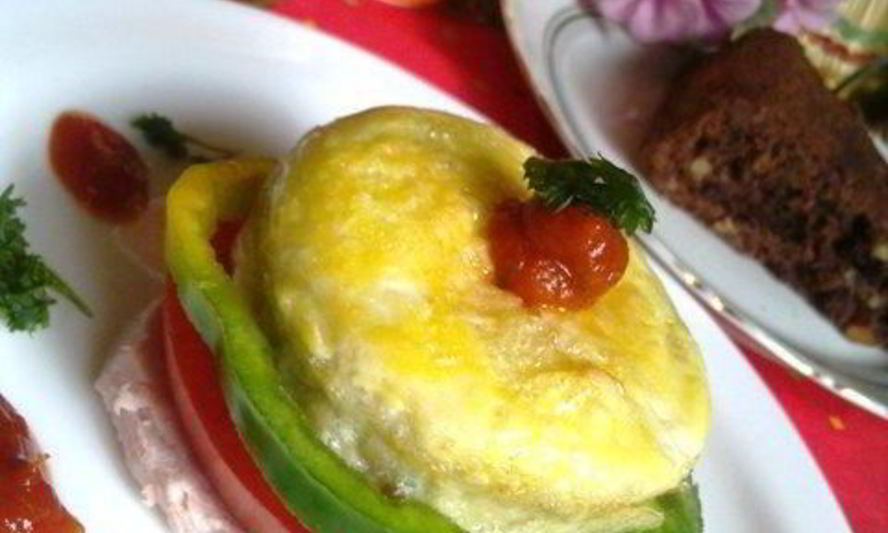 Рецепт запеченная яичница на завтрак