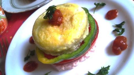 запеченная яичница на завтрак