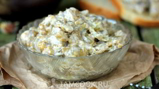 Закуска из баклажанов с майонезом и чесноком