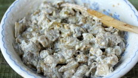 закуска из баклажанов с майонезом и чесноком