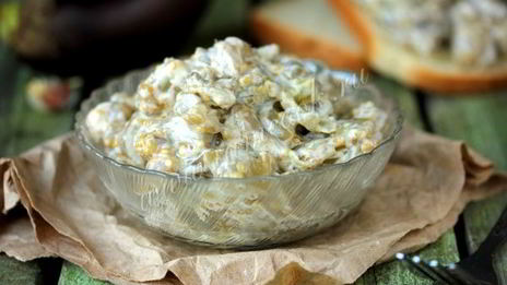 закуска из баклажанов с майонезом и чесноком
