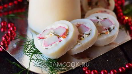 закуска из кальмара свеча