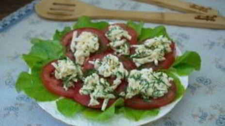 закуска из помидоров под сыром