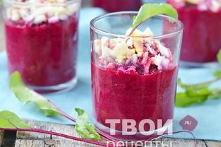 Закуска из свеклы с тунцом