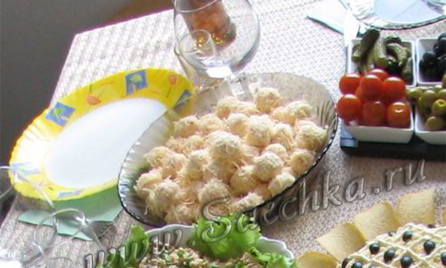 Рецепт закуска кораллы из крабовых палочек