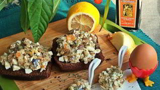 Закуска Скумбрия с яйцом