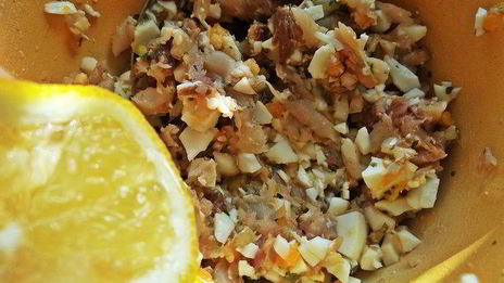 закуска скумбрия с яйцом