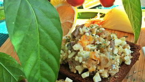 закуска скумбрия с яйцом